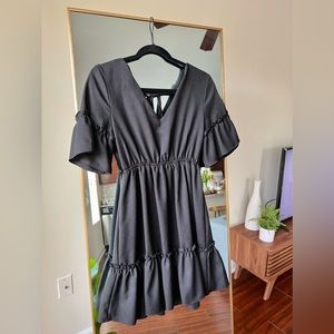 Black Ruffle Dress